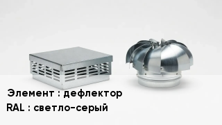 Кровельная вентиляция дефлектор RAL:светло-серый